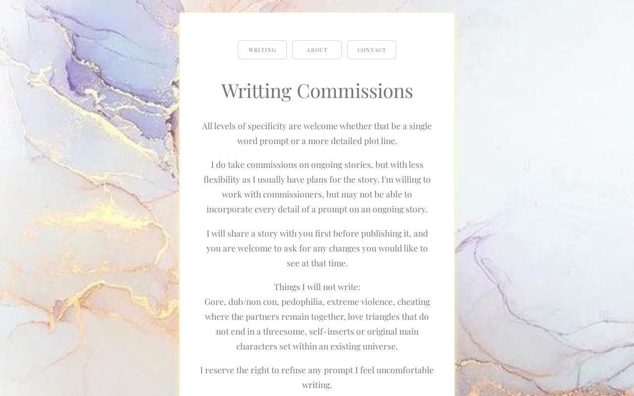 Writing Commissions